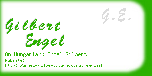 gilbert engel business card